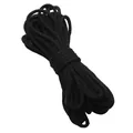 Durable 3-4mm black core-spun braided cotton cord for DIY handmade bracelets and lanyards - 3mm (10 Meters) / Black