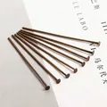 200pcs antique bronze T-pins head pins for DIY jewelry making accessories - Antique Bronze