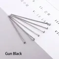 Gun black T-shaped flat head pins for DIY jewelry making and beading accessories - Gunmetal