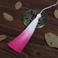 Handmade 13cm gradient white and pink silk tassel for bookmarks and fan pendants - 1pc/pack / Rose Red (FXO069)