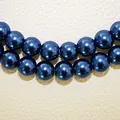 Tiefblaue galvanisierte Glasperlen-Imitate für die Herstellung von handgemachtem Schmuck - Dunkelblau