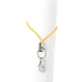Laccio giallo per cellulare con moschettone argento per creare ciondoli fai-da-te - 7cm 100 Pezzi/Confezione / Giallo