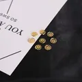 Copriperle in metallo dorato a forma di fiore per la creazione di gioielli fai-da-te - 9mm (300 Pezzi/Confezione) / Oro