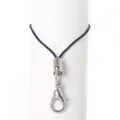 Cordino nero per cellulare con chiusura a moschettone argento per accessori fai-da-te - Nero