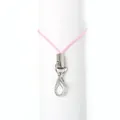 Cordino rosa per cellulare con moschettone in argento per la creazione di gioielli fai da te - Rosa