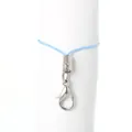 Cordino azzurro con chiusura a moschettone in argento per cinturini fai-da-te o portachiavi - Celeste