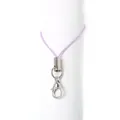 Cordino per ciondolo cellulare viola con chiusura a moschettone argento per gioielli DIY - Viola chiaro