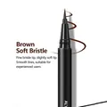 Delineador de ojos líquido impermeable con punta de pincel suave marrón para trazos precisos - Punta Fina Suave (03 Marrón) / Versión Doméstica / Marrón