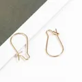 Durable U-shaped iron earring hooks in elegant KC gold finish for DIY jewelry making - 9x18mm 100 Pieces/Pack / KC Gold