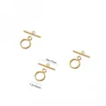 18K vergulde ronde kapittelsluitingen voor DIY sieraden maken inclusief afmetingen getoond - Ronde Kapittelsluiting / 1.5x17mm 1 Set