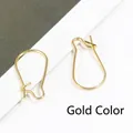 Gold-toned U-shaped iron ear hooks for DIY jewelry and earring making findings - 9x18mm 100 Pieces/Pack / Gold