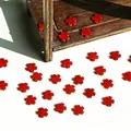 Bella vista macro de pétalos de flor de cerezo de acrílico rojo sobre fondo blanco - Pétalo de Cerezo (BSD194) / Paquete de 20 Piezas / Rojo