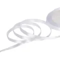 Premium 7mm white satin ribbon spool for DIY hair bows and handmade craft projects - Width 7mm x 25 Yards / White