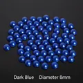 Mezze perle piatte in ABS blu scuro da 8 mm per fai da te gioielli, confezione da 200 - Blu scuro