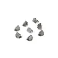 Premium gunmetal ribbon crimp ends, textured metal cord clamps for DIY jewelry making - 6mm (50 Pieces/Pack) / Gunmetal