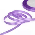 7mm purple satin ribbon for DIY bows and hair accessory crafting - Light Purple