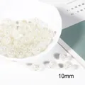 10mm gradient ice crack acrylic bubble beads for DIY jewelry making and bracelets. - 10mm (10pcs/pack) / White