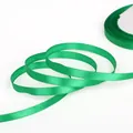 7mm emerald green satin ribbon for DIY handmade hair accessories and craft projects - Green