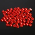 Mezze perle in ABS rosso metallizzato lucido per accessori per capelli fatti a mano fai da te - Rosso Acceso