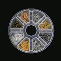 8-vaks doos met diverse metalen oorhaken voor het maken van DIY-sieraden en handwerk - Oorhaken Set / 8-vaks Doos (ca. 240 Stuks)