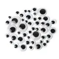 Assorted sizes of self-adhesive black and white googly wiggle eyes for DIY crafts - Round Mixed Patterns / 8mm-20mm Mixed (100 Pieces/Pack)