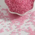Transparent pink glass seed beads for handmade DIY jewelry and accessory crafting - Approx 1000 Pieces (15g/Pack) / 2.0mm / Pink