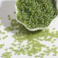 Perline di vetro iridescenti da 4mm verde erba per la creazione di gioielli fai-da-te - Verde Chiaro AB
