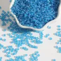 Perline di vetro iridescenti blu chiaro da 4mm per la creazione di gioielli fai da te - Blu Lago AB