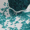 Teal transparent glass seed beads for DIY jewelry making and crafts - Approx 1000 Pieces (15g/Pack) / 2.0mm / Malachite Green