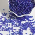Perline di vetro da 4mm blu-viola iridescenti per la creazione di gioielli fai da te - Blu Reale AB