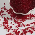 Transparent dark red glass seed beads for handmade DIY jewelry and accessory crafting - Approx 500 Pieces (15g/Pack) / 3mm / Dark Red