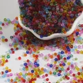 Vibrant and colorful transparent glass seed beads for DIY jewelry making and creative crafts - Approx 1000 Pieces (15g/Pack) / 2.0mm / Random Mixed Colors