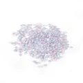 Detailed view of iridescent pastel ABS flatback half-round pearls for DIY crafts - Diameter 3mm (Approx 1000 Pieces/Pack) / Iridescent - Light Pink Light Green