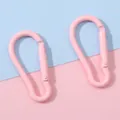 Pair of pink gourd-shaped aluminum spring carabiners for DIY crafts and keychains - Pink 2 Pieces/Pack / 22x46mm