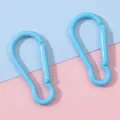 Light blue gourd-shaped aluminum spring hooks for DIY keychains and bag accessories - Blue 2 Pieces/Pack / 22x46mm