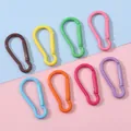 Multicolor aluminum gourd-shaped carabiner spring clips for DIY keychains and bag accessories - Random Mixed Colors 5 Pieces/Pack / 22x46mm