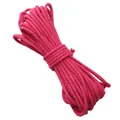 Vibrant fuchsia 4mm core-spun cotton braided rope perfect for DIY crafts and handmade accessories - Rose Red