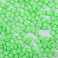 Light green acrylic alphabet beads 4x7mm flat round beads for DIY jewelry making - 4x7mm Approx. 100 Pieces/Pack / English letters solid color green white word