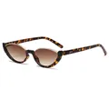 Vintage cat-eye sunglasses for women with tortoiseshell frame and brown gradient lenses - Tortoise Gold Frame / Gradient Tea Lens