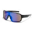 Professionelle Kinder-Sportsonnenbrille mit blau verspiegelten Gläsern und Rahmen - 黑框绿水银款