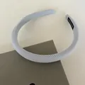 Eleganter hellblauer strukturierter schmaler Haarreif für modische Damen Frisuren - Gestreiftes Stirnband / Blau
