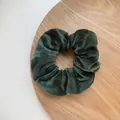 Elegant dark green velvet scrunchie for hair styling - Dark Green Arctic Velvet (35#) / Dark Green