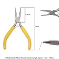 Yellow needle-nose pliers 13cm for jewelry making wire wrapping DIY craft tool - Needle Nose Pliers (No Teeth) / 1 Pack / Yellow
