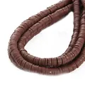 Brown 6mm polymer clay heishi disc beads for DIY jewelry handmade bracelets and necklaces - 6x1mm Loose Beads / Approx. 350 Pieces/Pack / Coffee