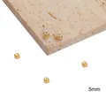 18K gold plated 5mm silicone spacer beads for DIY jewelry making accessories - Round With Loop (5mm) / 10 Pieces/Pack (Aperture ~2mm)