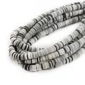 6mm monochrome grey polymer clay heishi beads for DIY bracelet and necklace making - 6x1mm Loose Beads / Approx. 350 Pieces/Pack / Grey Mix