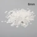 6mm high-white round translucent sequins for DIY jewelry crafts and accessory making - High White Round Flat Sequin (6mm)
