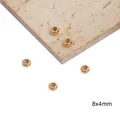 High quality 18K gold plated copper spacer beads with silicone 8x4mm for DIY jewelry making - Flat Round (8x4mm) / 10 Pieces/Pack (Aperture ~2mm)