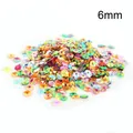 Colorful 6mm iridescent flower-shaped sequins for DIY handmade jewelry crafts accessory - Metallic 3D Flower Sequin (6mm/Multi-Color)