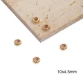 10x4.5mm 18K gold plated silicone slide beads for DIY bracelet necklace making - Flat Round (10x4.5mm)